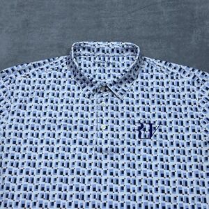 Mizzen+Main Polo Shirt Mens XL Geometric Performance Stretch RV Logo